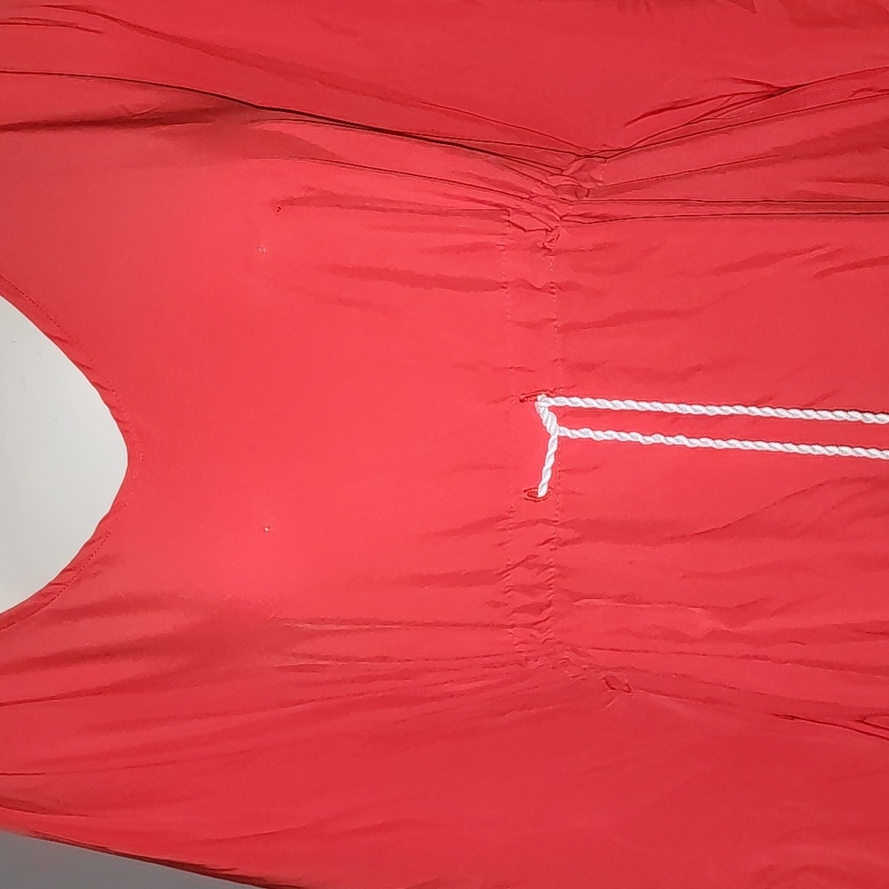 Vibrant Red Swim Coverup with Tassel Accents - Picture 6 of 9